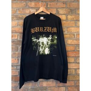 Burzum Long Sleeve Shirt Mens Large Black Metal Band Tee 2003 PHD PH4753 Gildan